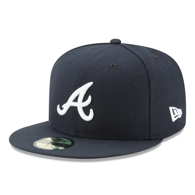 Atlanta Braves Youth Evergreen Basic 59FIFTY Fitted Hat 24 Navy / 6 1/2