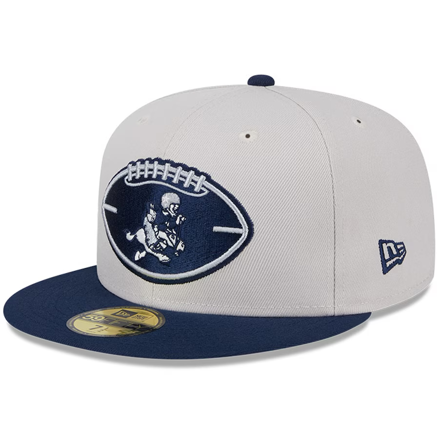 Men s New Era Stone Navy Dallas Cowboys 2024 Sideline Historic 59FIFTY Fitted Hat