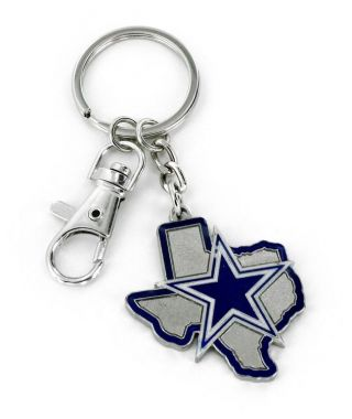 Aminco Dallas Cowboys Keychain State Design