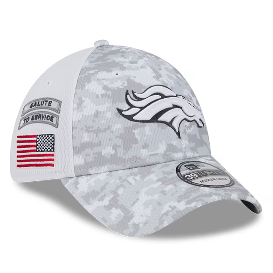 DENVER BRONCOS 2024 NFL SALUTE TO SERVICE 39THIRTY FLEX FIT HAT JR S SPORTS