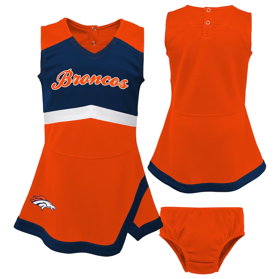 NFL Team Apparel Toddler Denver Broncos Cheer Dress - 3T Each