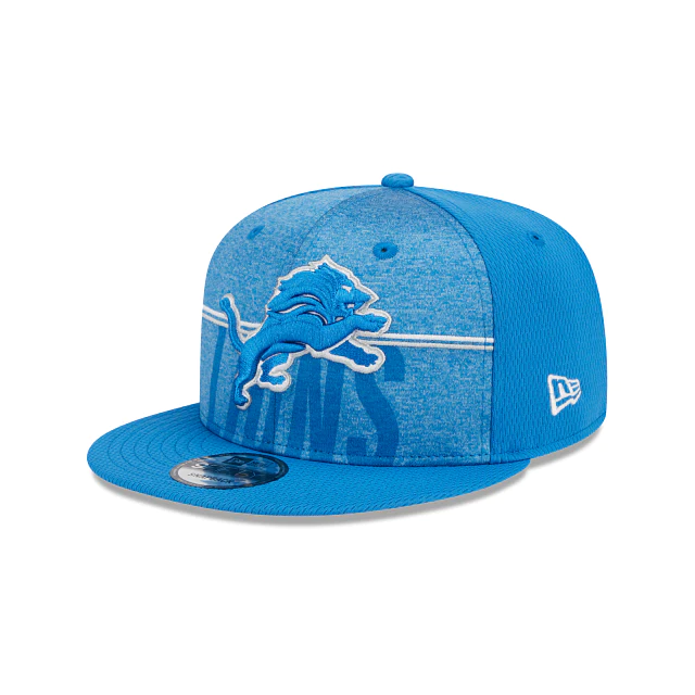 Detroit Lions 2023 Training 9FIFTY Snapback Hat, Blue, NFL by New Era