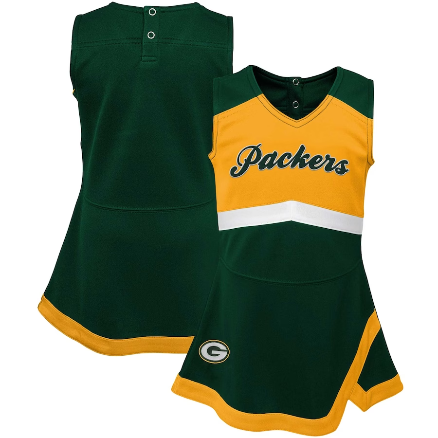 GREEN BAY PACKERS INFANT CHEER CAPTAIN JUMPER DRESS – JR'S SPORTS