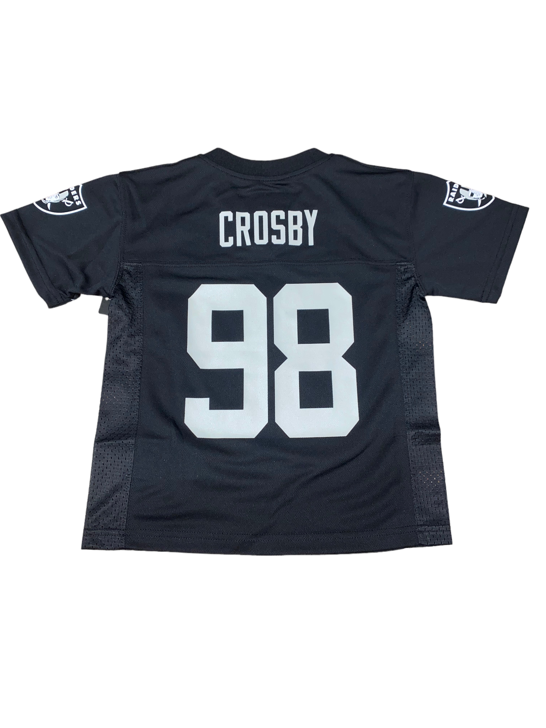 Boys Youth Large Black Fanatics Maxx good Crosby #98 Las Vegas Raiders Jersey New