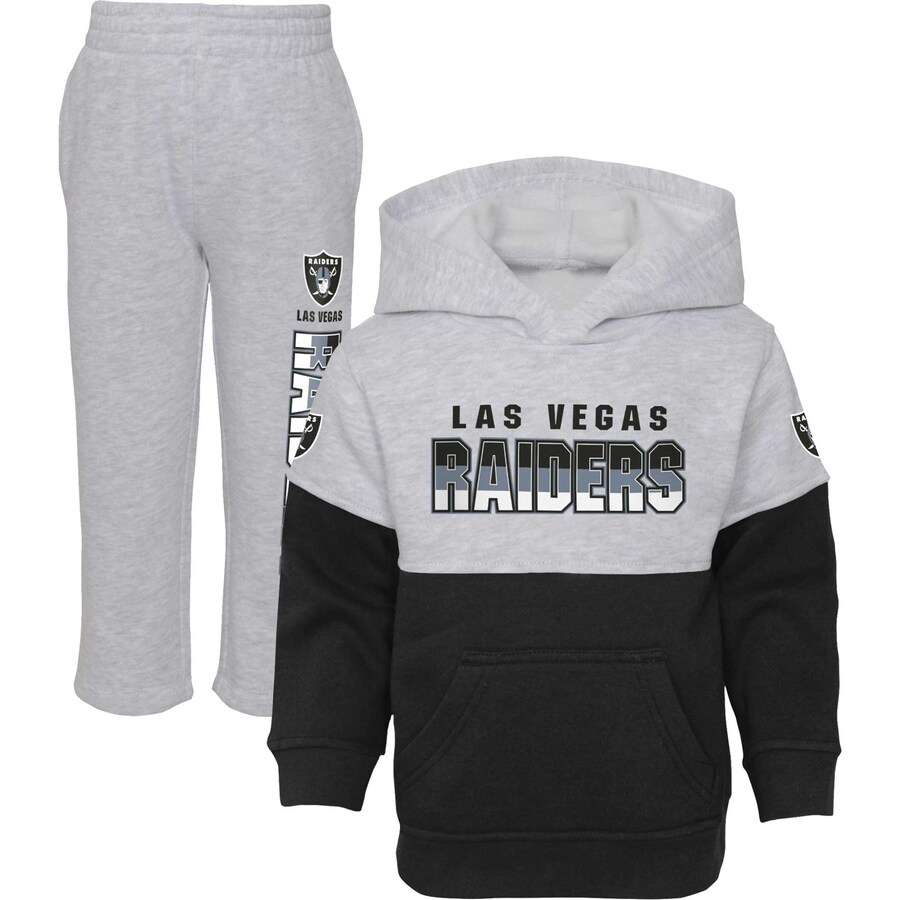 LAS VEGAS RAIDERS TODDLER PLAYMAKER FLEECE HOODED SWEATSHIRT AND