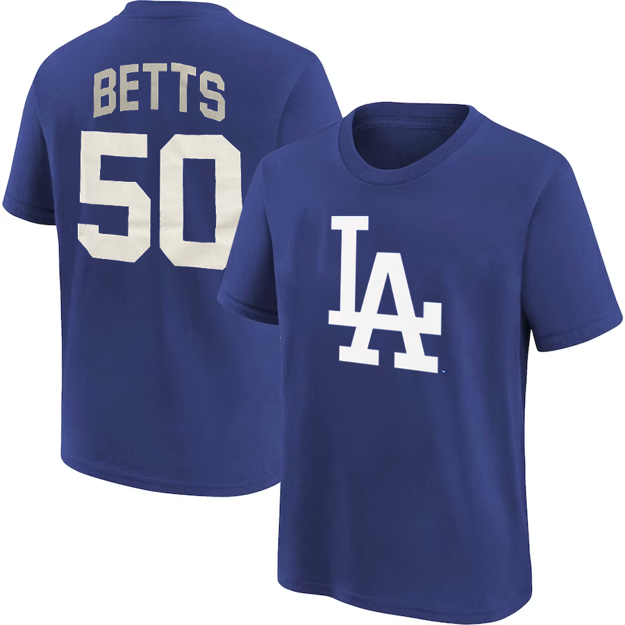 Outerstuff Los Angeles Dodgers Mookie Betts Kids Name & Number T-Shirt 23 / L