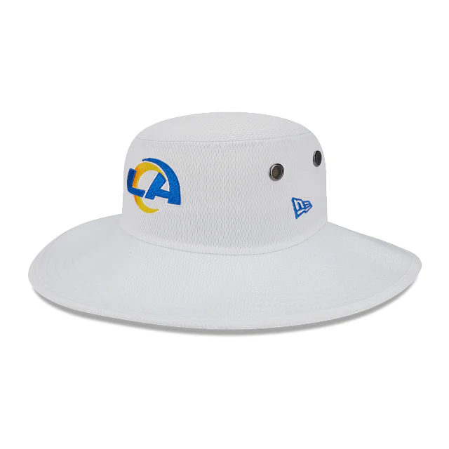 Men's New Era White Los Angeles Rams 2023 NFL Training Camp Panama Bucket Hat