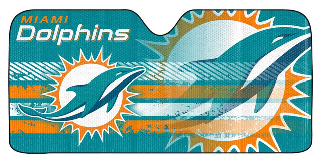 MIAMI DOLPHINS AUTO SUN SHADE - 59'X27' – JR'S SPORTS