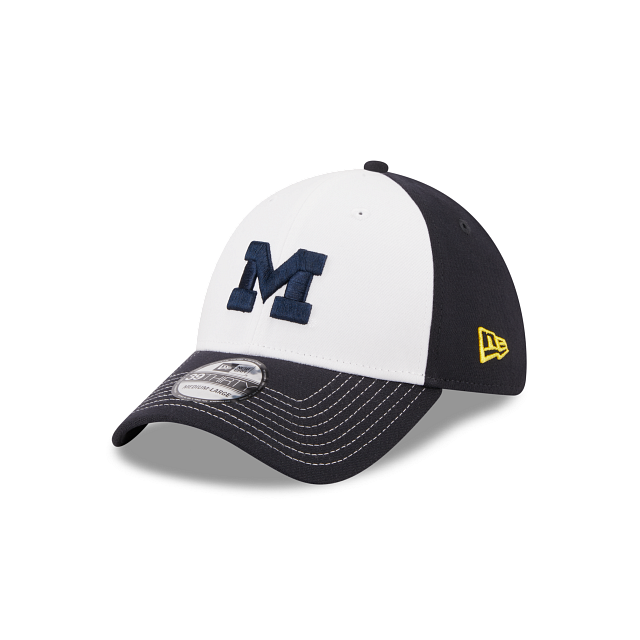 MICHIGAN WOLVERINES EVERGREEN BASIC WHITE – FRONT FLEX 39THIRTY HAT JR\'S FIT SPORTS