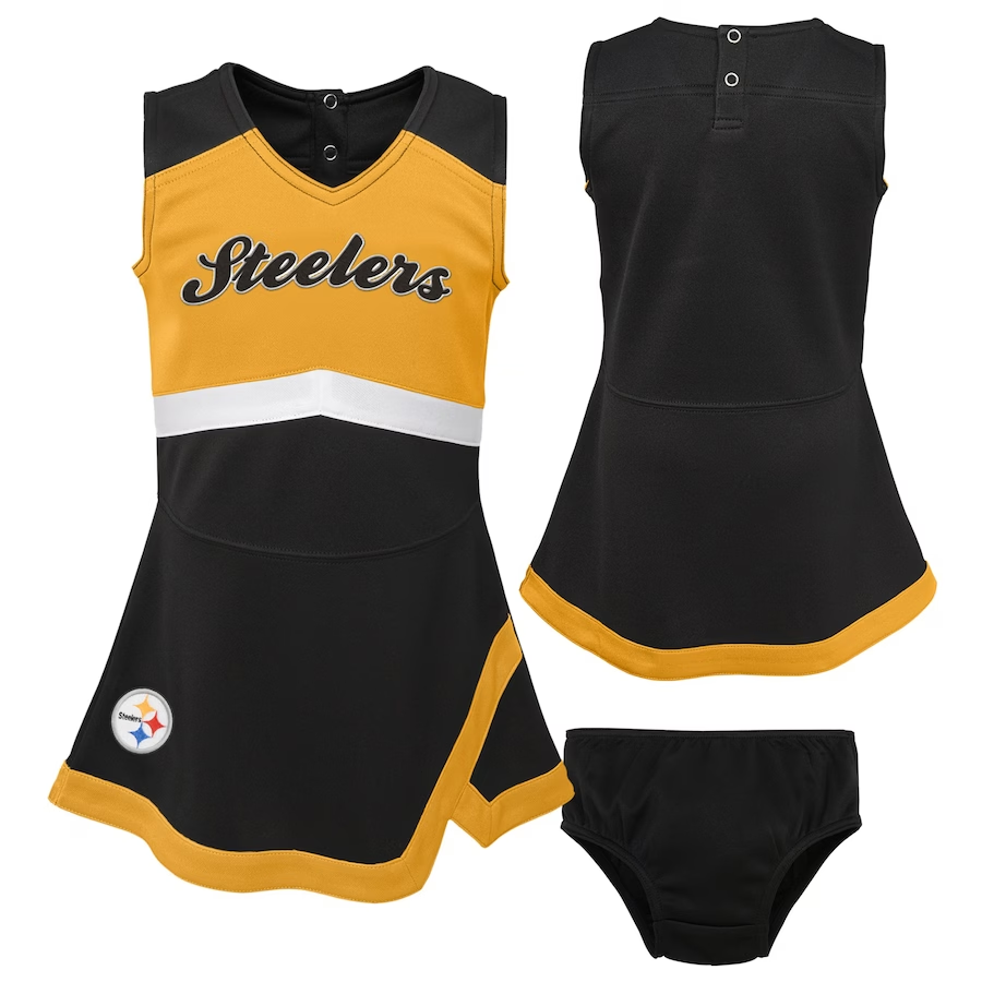 PITTSBURGH STEELERS TODDLER CHEER CAPTAIN SET WITH BLOOMERS – JR'S SPORTS