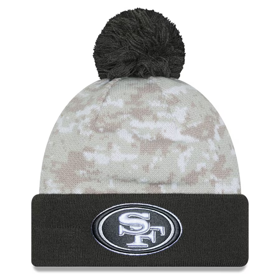 SAN FRANCISCO 49ERS 2024 NFL SALUTE TO SERVICE CUFFED KNIT BEANIE WITH JR S SPORTS