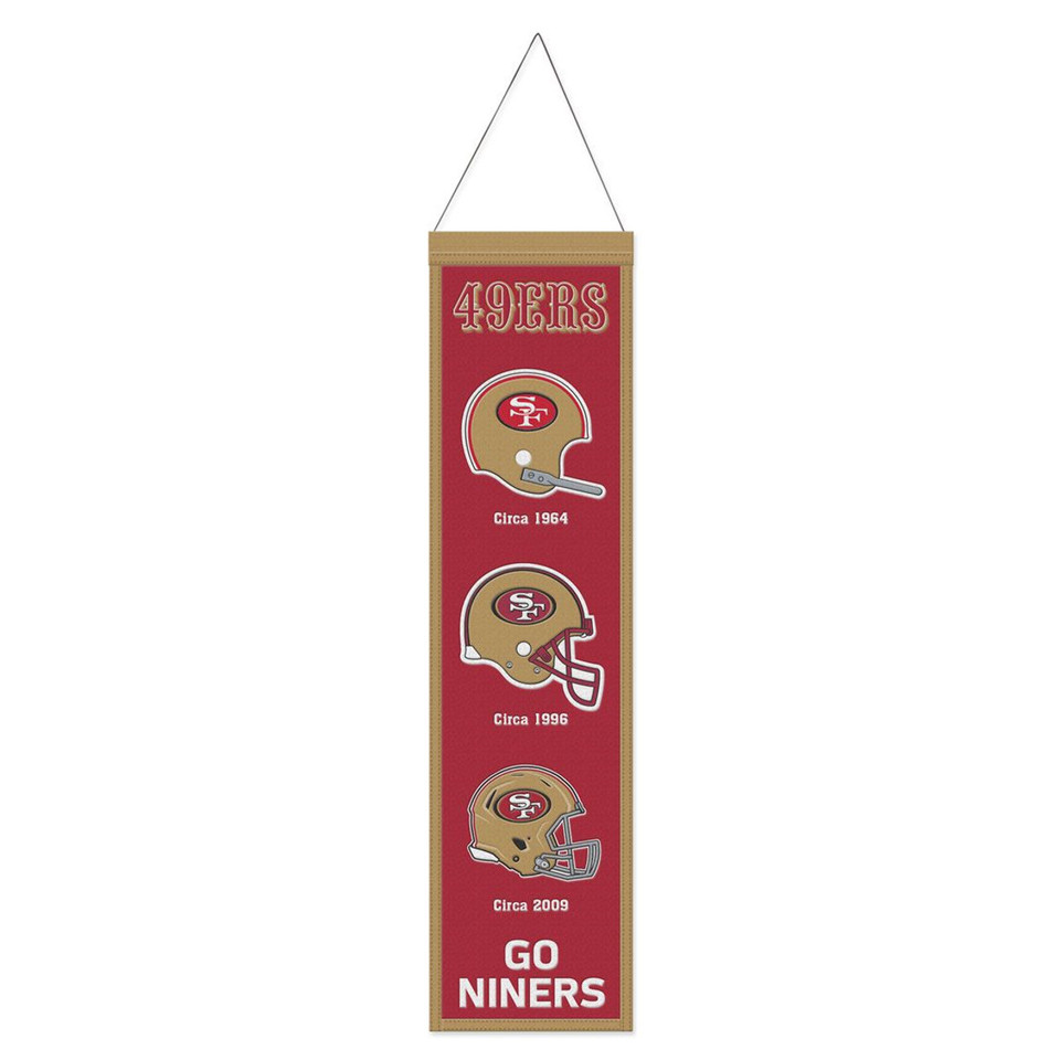 SAN FRANCISCO 49ERS 8' X 32' EVOLUTION WOOL BANNER – JR'S SPORTS