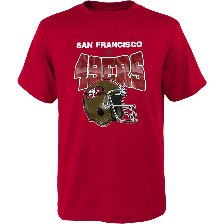 NFL Team Apparel Youth San Francisco 49ers Playbook Red T-Shirt