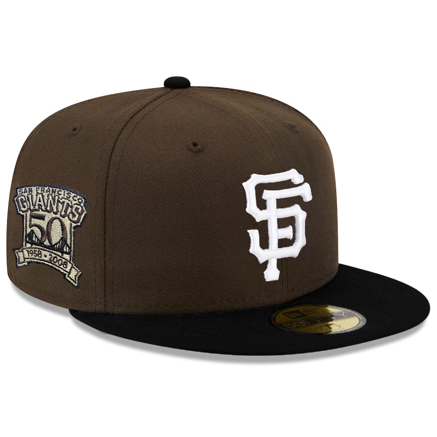 SAN FRANCISCO GIANTS 50TH ANNIVERSARY MOCHA CUSTOM 59FIFTY FITTED HAT JR S SPORTS