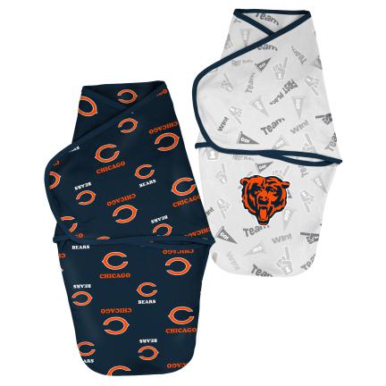 CHICAGO BEARS NEWBORN 2-PACK WRAP SWADDLE SET