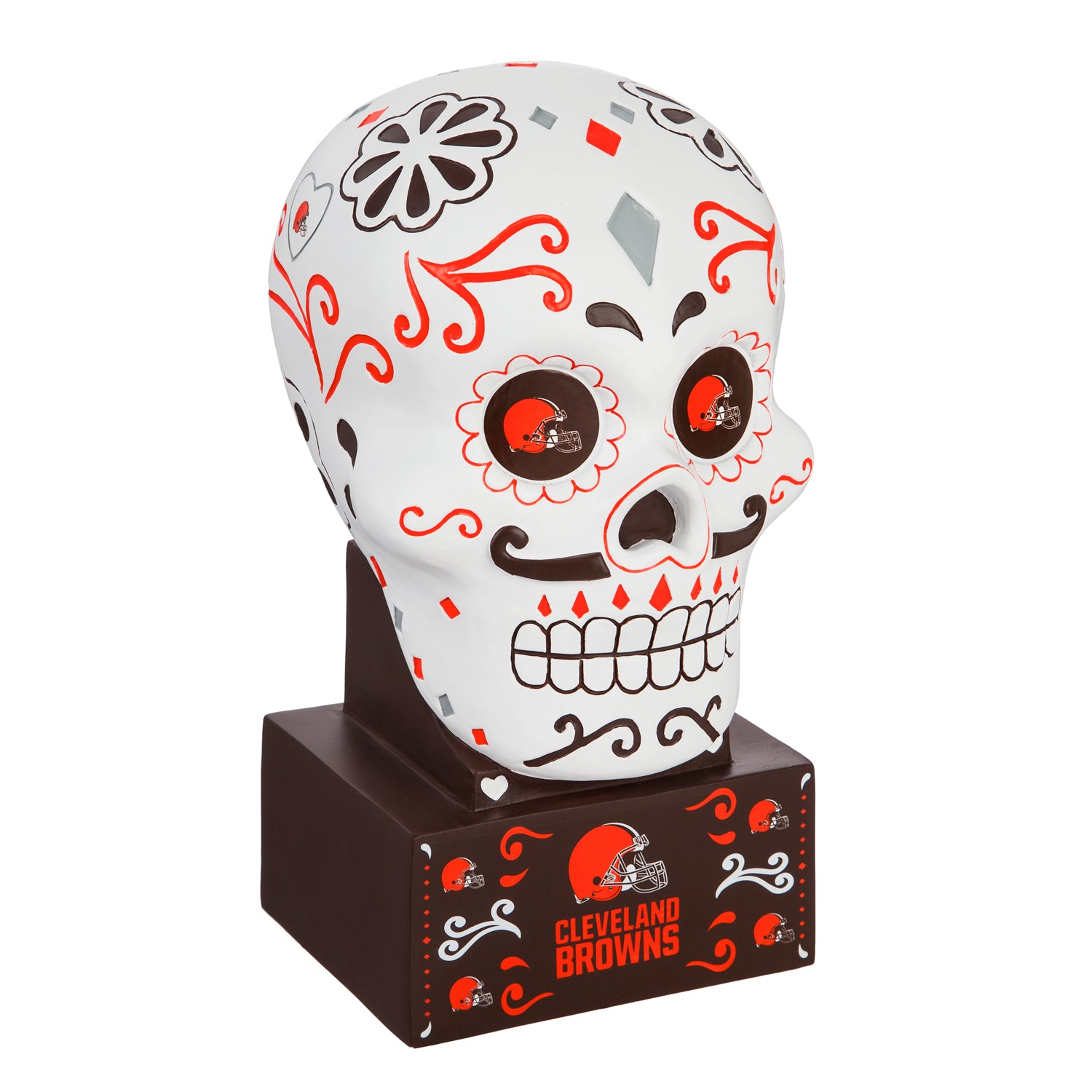 Cleveland Browns NFL Custom Name And Number Skull Halloween Gift