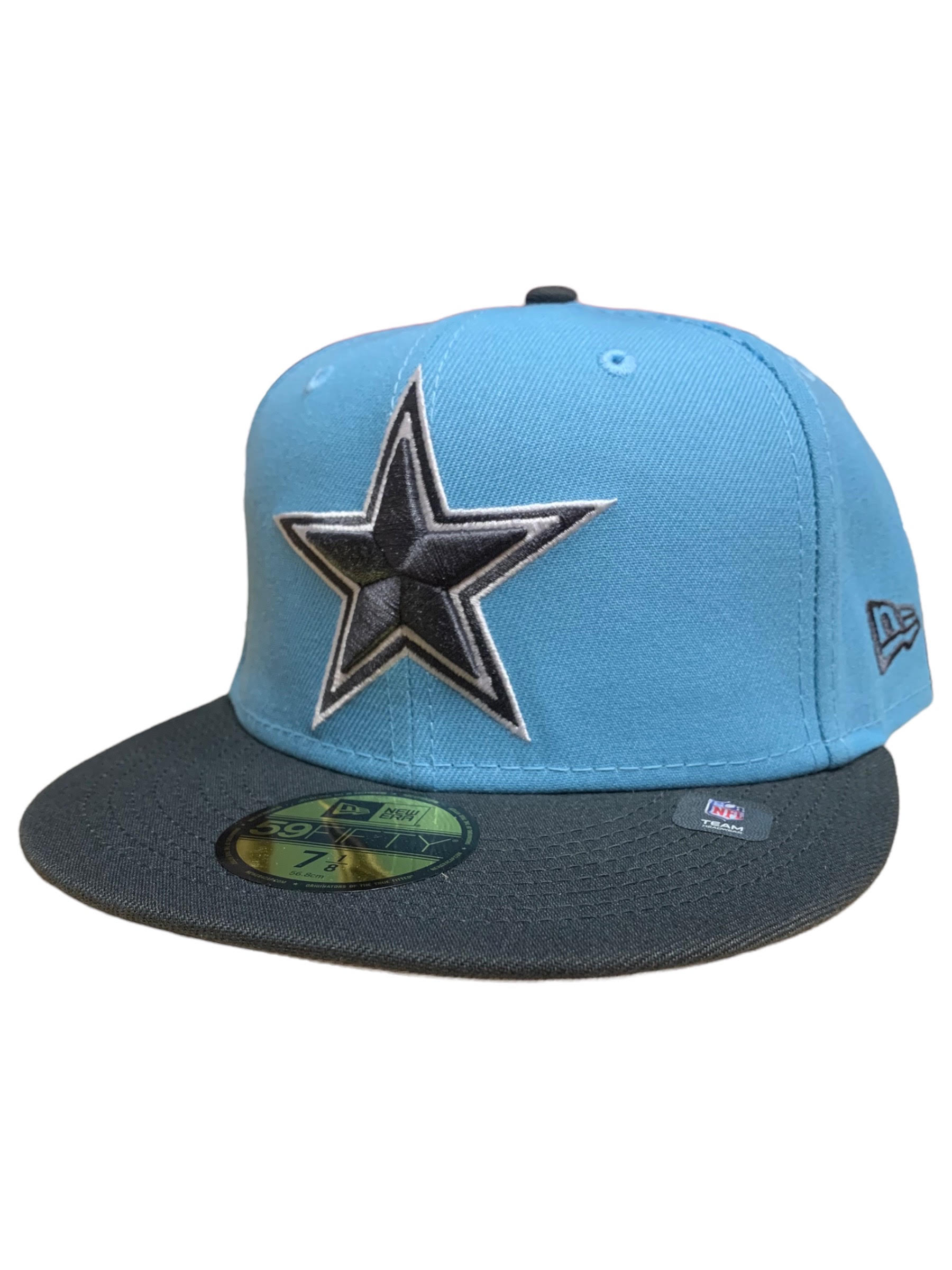 Las Vegas Raiders 2-Tone Color Pack 59FIFTY Fitted Hat - Light Blue/ Charcoal BLFSTC / 7 1/4