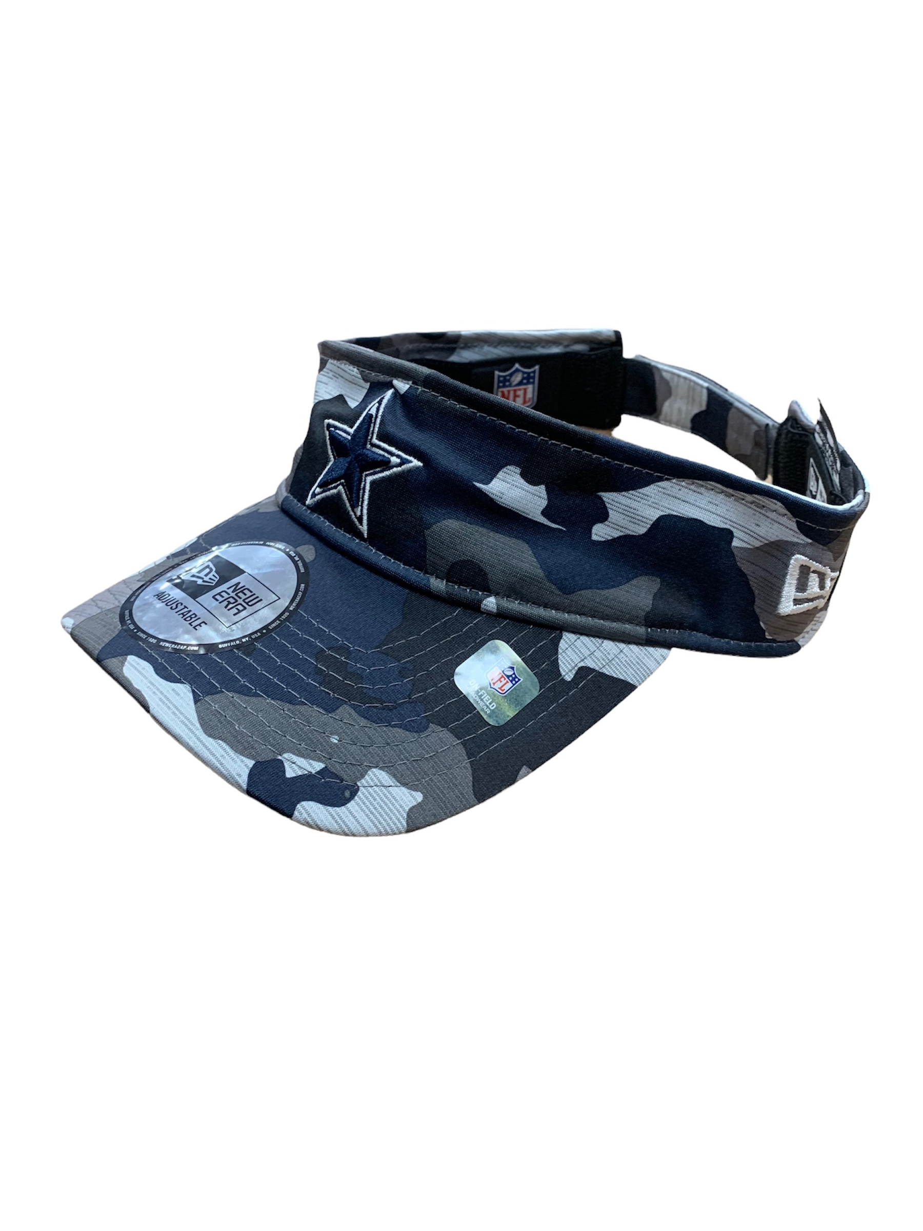 Men's New Era Black Dallas Cowboys Adjustable Visor