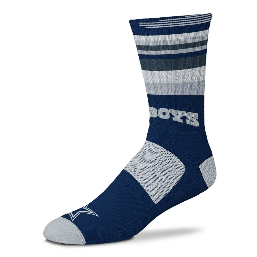 for Bare Feet Dallas Cowboys Rave Crew Socks Size: Large