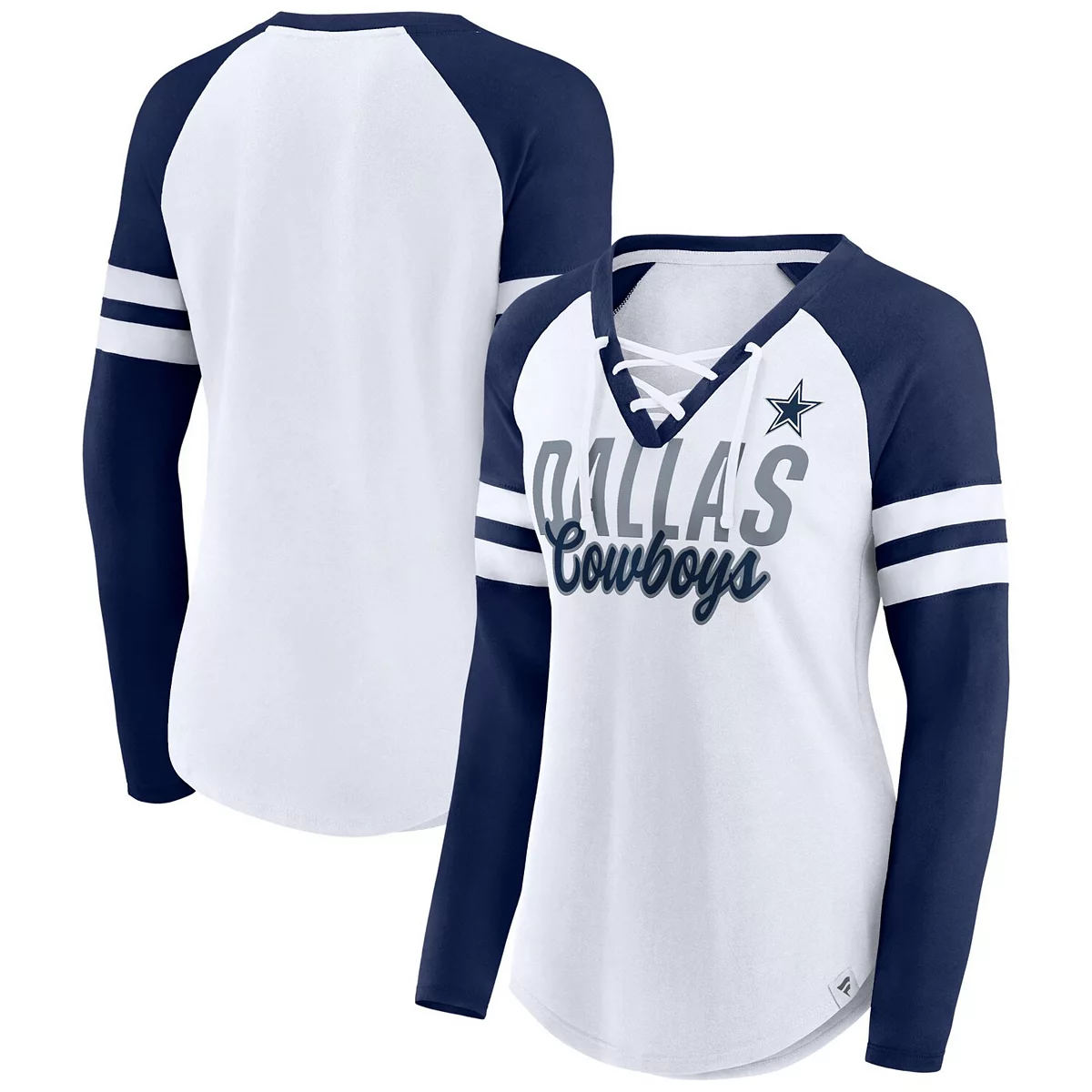 Dallas Cowboys Women's True to Form Lace-Up V-Neck Long Sleeve 22 / XL