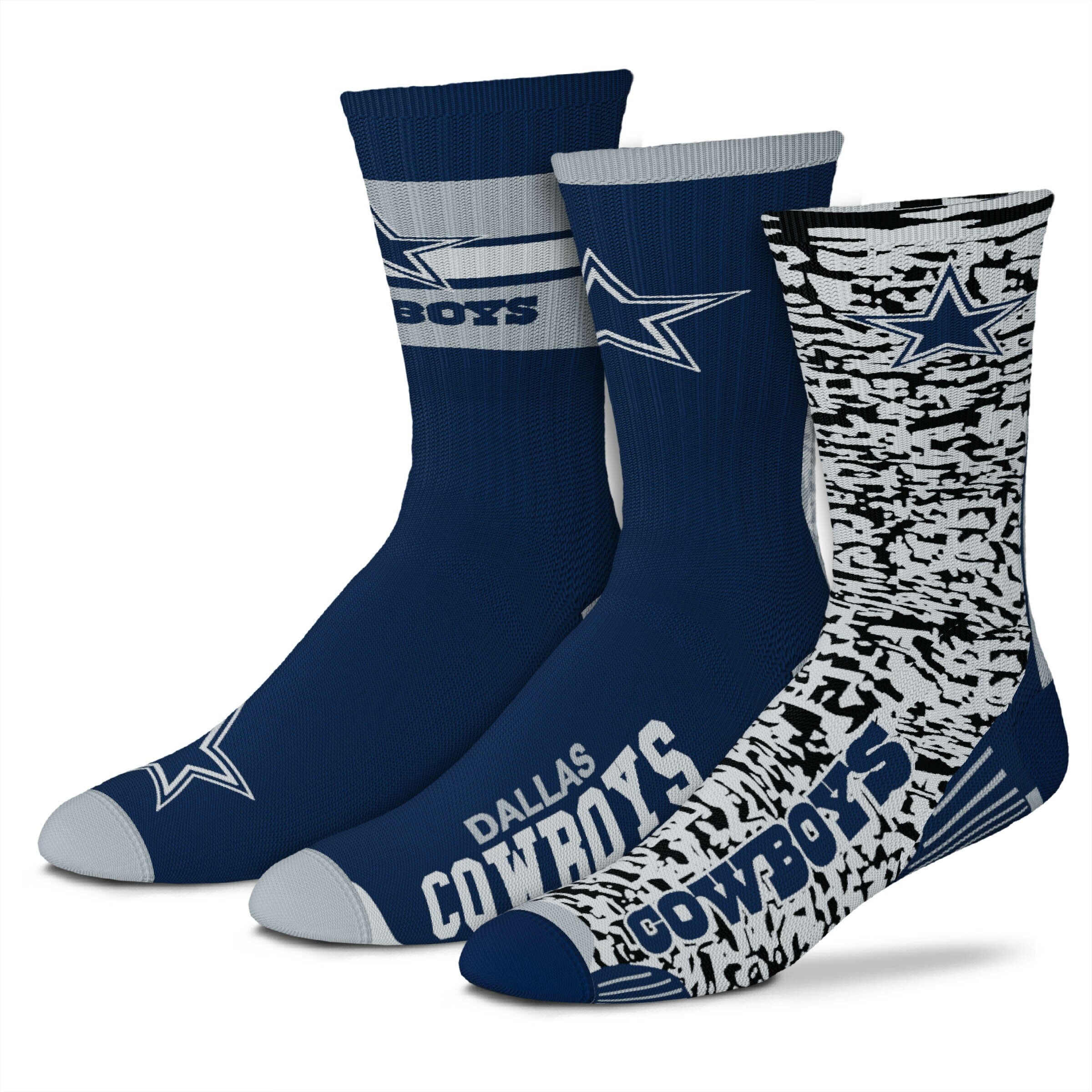 Infant For Bare Feet Dallas Cowboys Rugby Stripe Socks