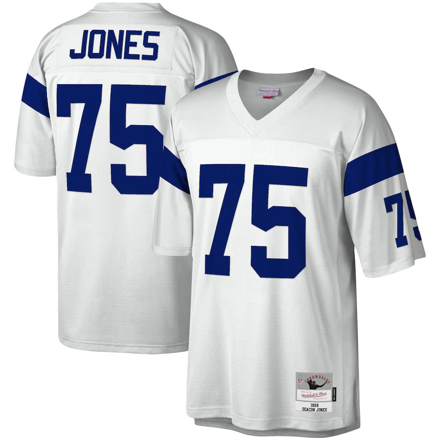 Mitchell & Ness Deacon Jones Los Angeles Rams White Legacy Replica Jersey Size: Medium