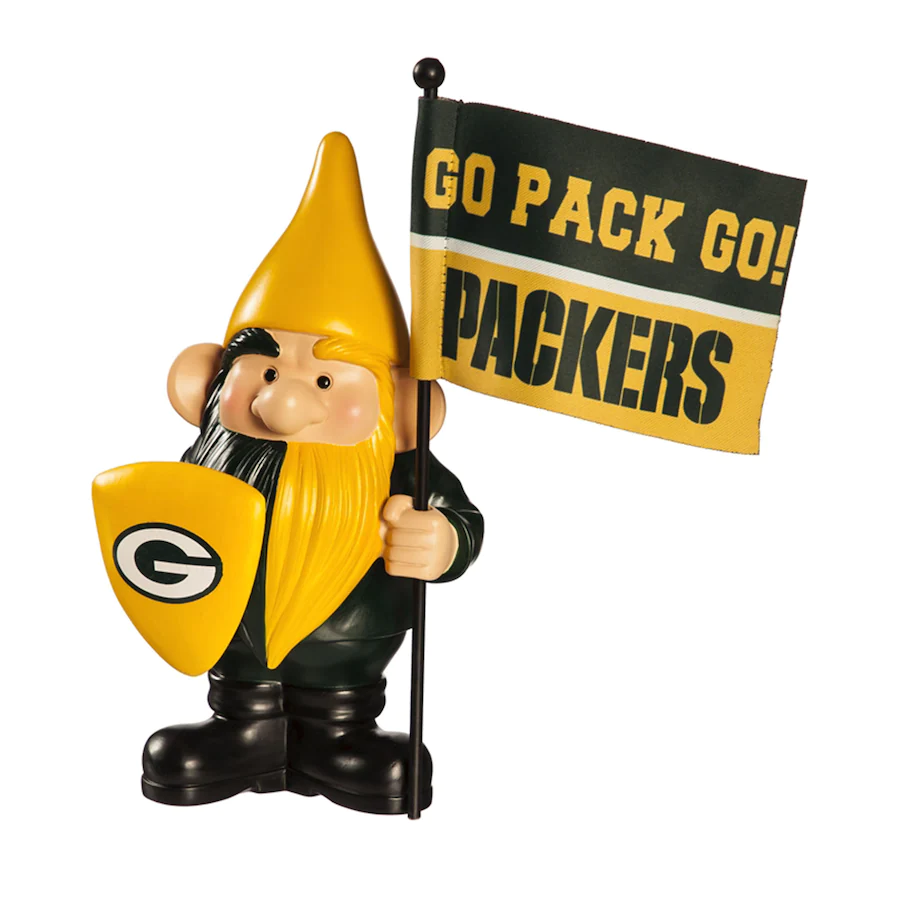 Evergreen Green Bay Packers Flag Holder Gnome