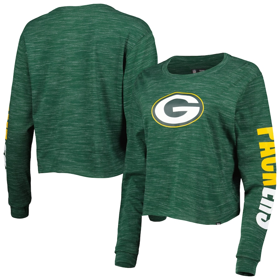 Women's New Era Green Bay Packers Space-Dye Hoodie