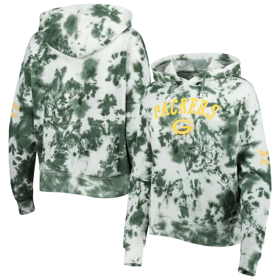 GREEN BAY PACKERS WOMEN S TIE DYE HOODIE SWEATSHIRT