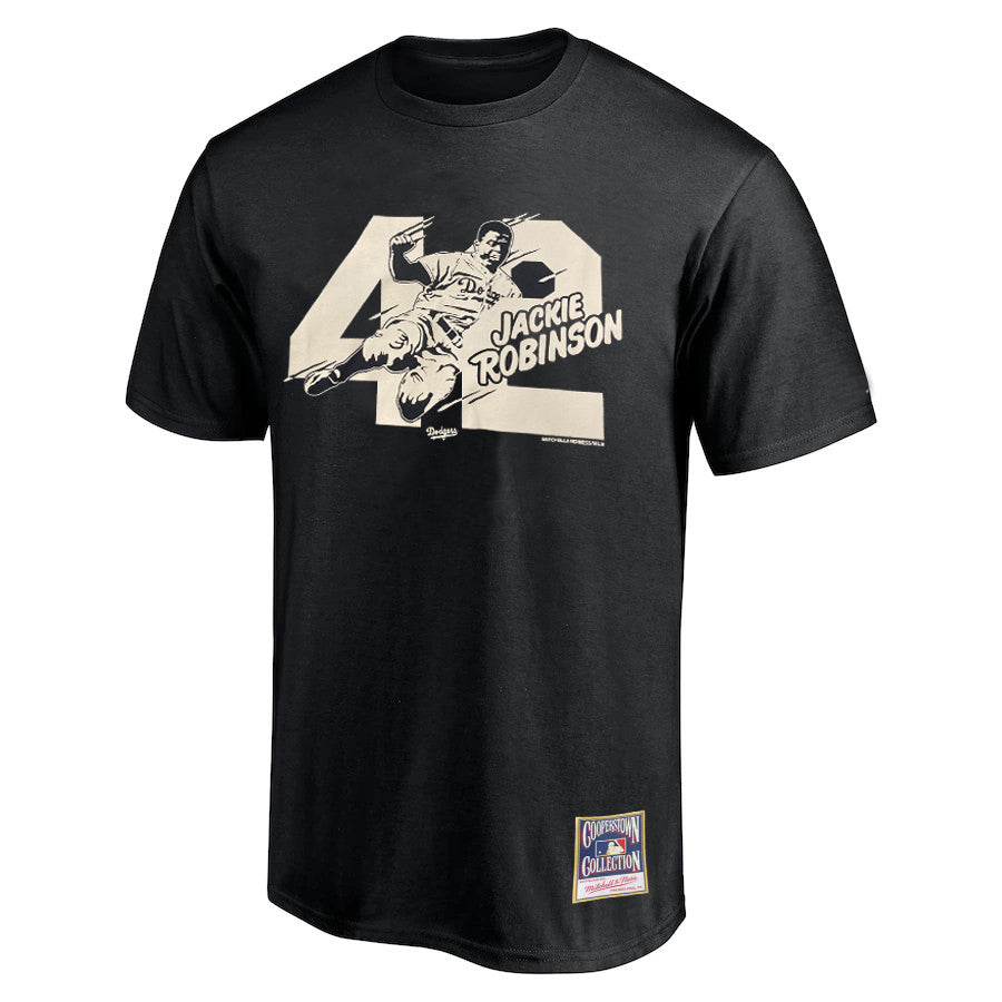 Jackie Robinson Men's Mitchell & Ness Sliding 42 T-Shirt 22 Blk / L