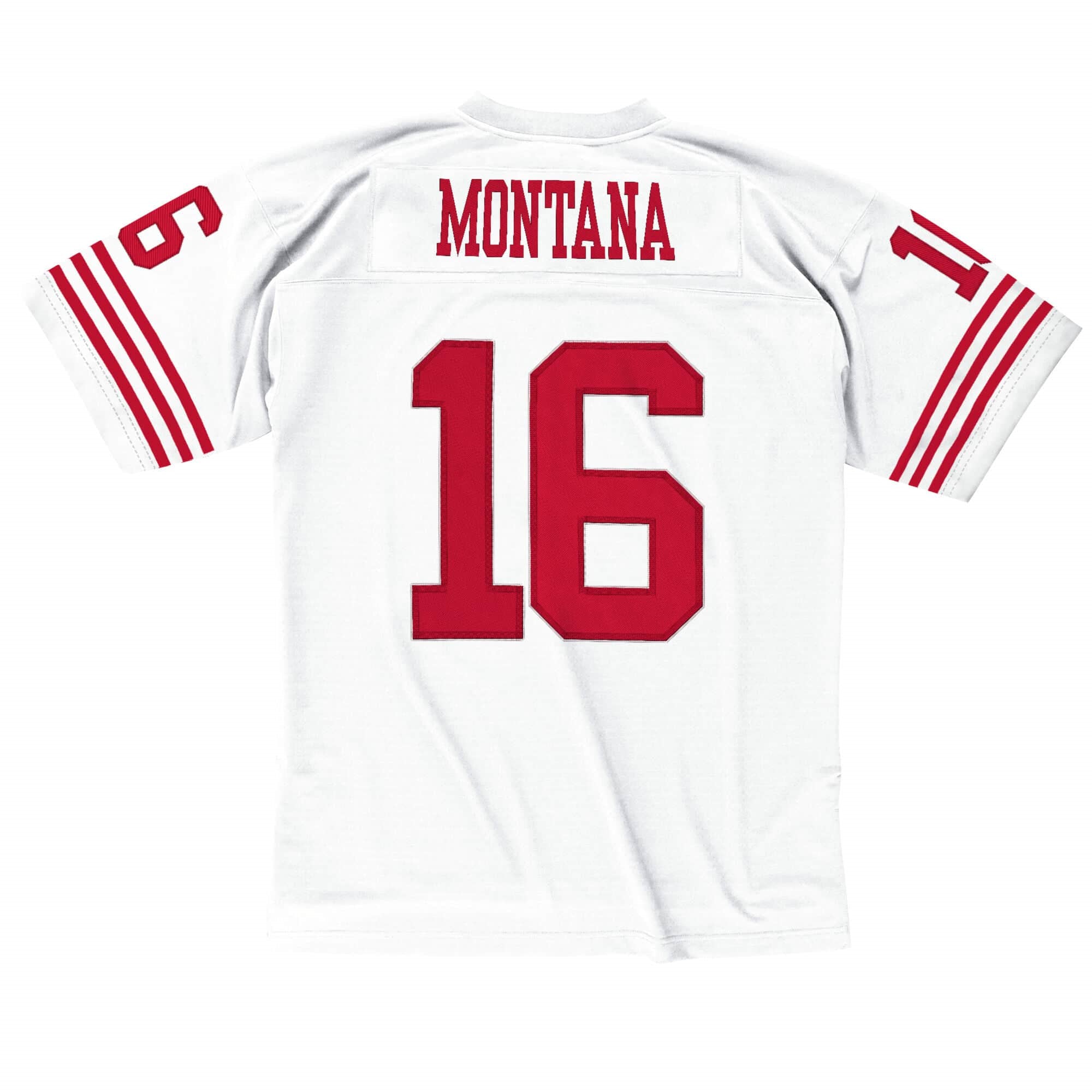 Herren Mitchell & Ness Joe Montana Scarlet/Gold San Francisco