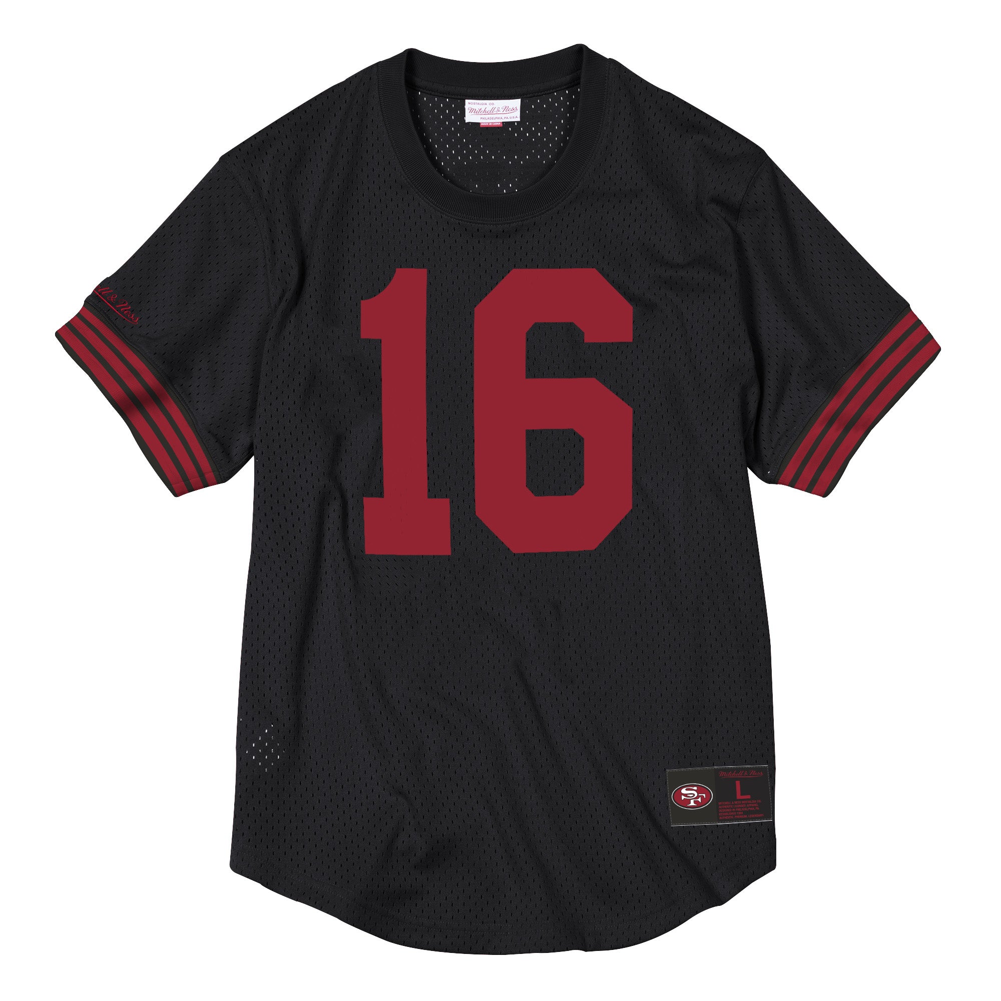 Mitchell & Ness San Francisco 49ers Special Script Mesh V-neck Top in Red  for Men