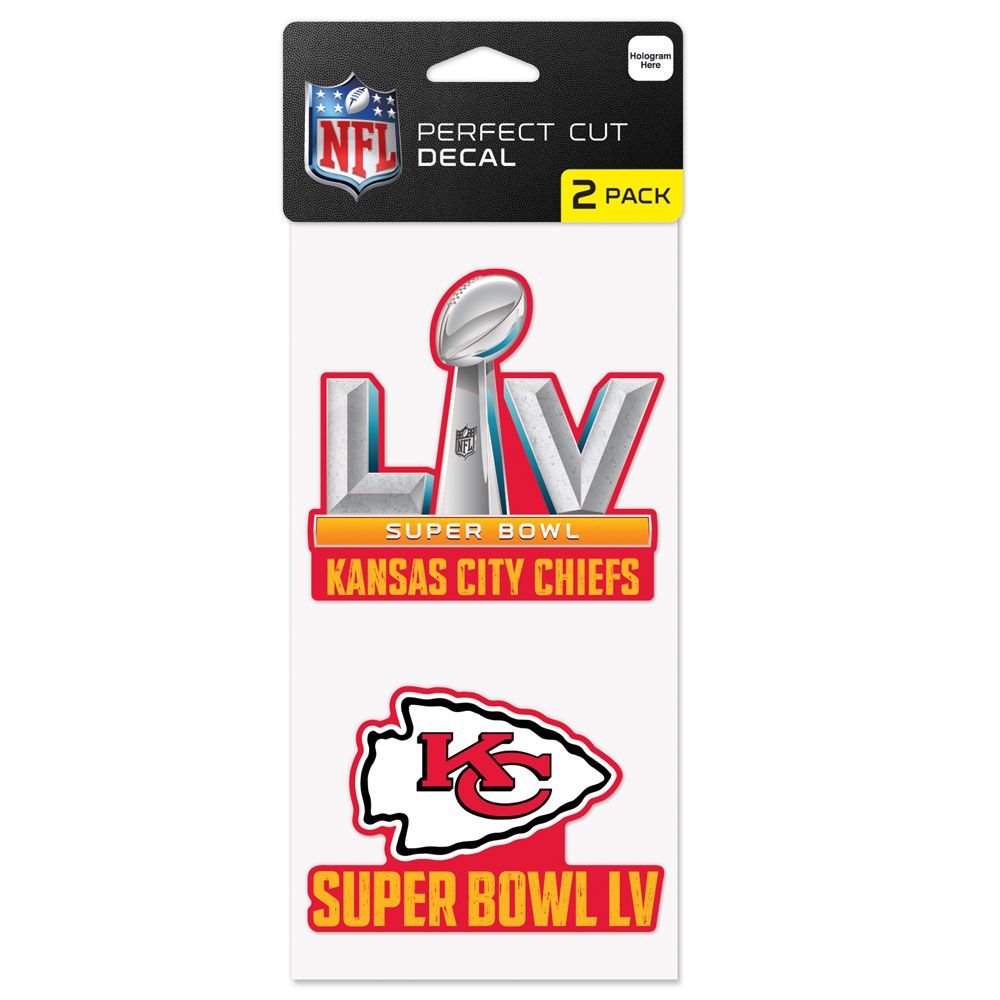 KANSAS CITY CHIEFS SUPER BOWL LV 4'X8' PERFECT CUT DECAL SET