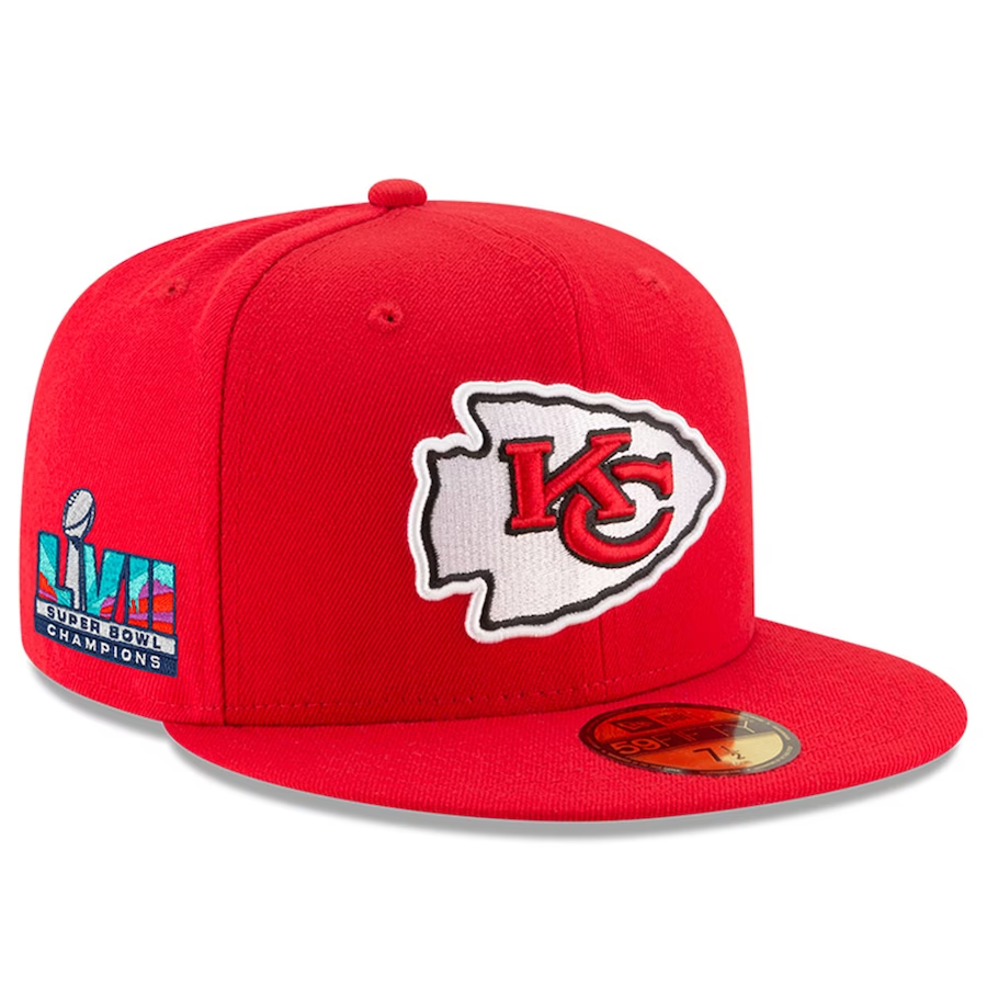 Men's Kansas City Chiefs New Era Khaki/Red Super Bowl Champions Patch  59FIFTY Fitted Hat