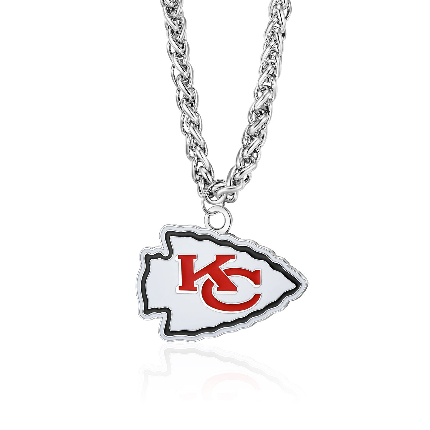 Kansas City Chiefs Helmet Pendant, 14K White - The GLD Shop