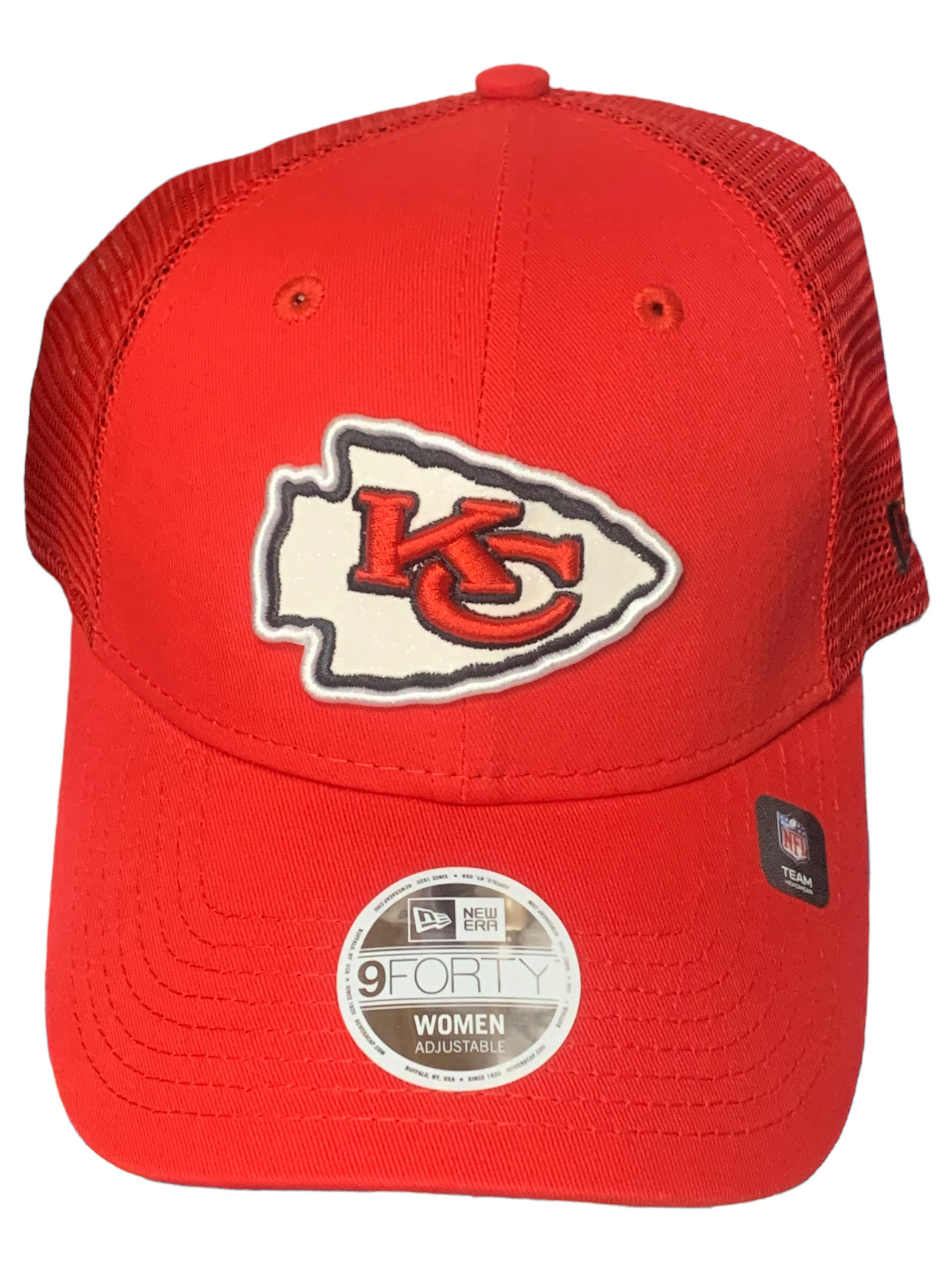 Kansas City Chiefs Women's Logo Sparkle 9FORTY Adjustable Snap Hat