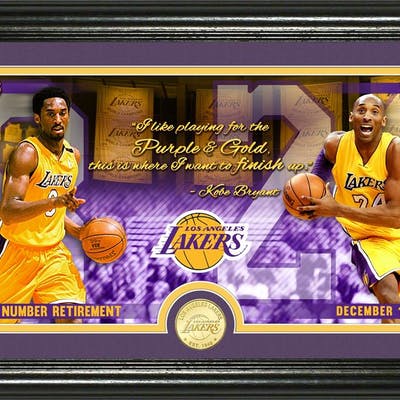 Kobe Bryant Los Angeles Lakers White Jersey Photo Limited Signature Edition  Custom Frame