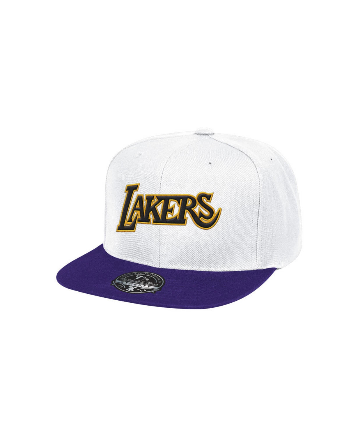 Mitchell Ness Los Angeles LA Lakers Dodgers Black / Blue Script Snapback  Hat Cap