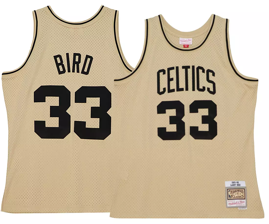 Men 33 Larry Bird Jersey White Boston Celtics Swingman Jersey