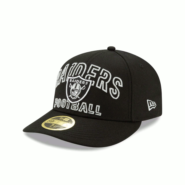🔥New Era 59FIFTY Las Vegas Raiders Fitted Hat Cap 7 5/8 2022 NFL Draft  On-Stage