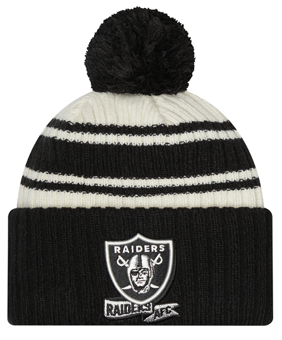 Buy the pom-pom beanie Las Vegas Raiders Sideline by New Era