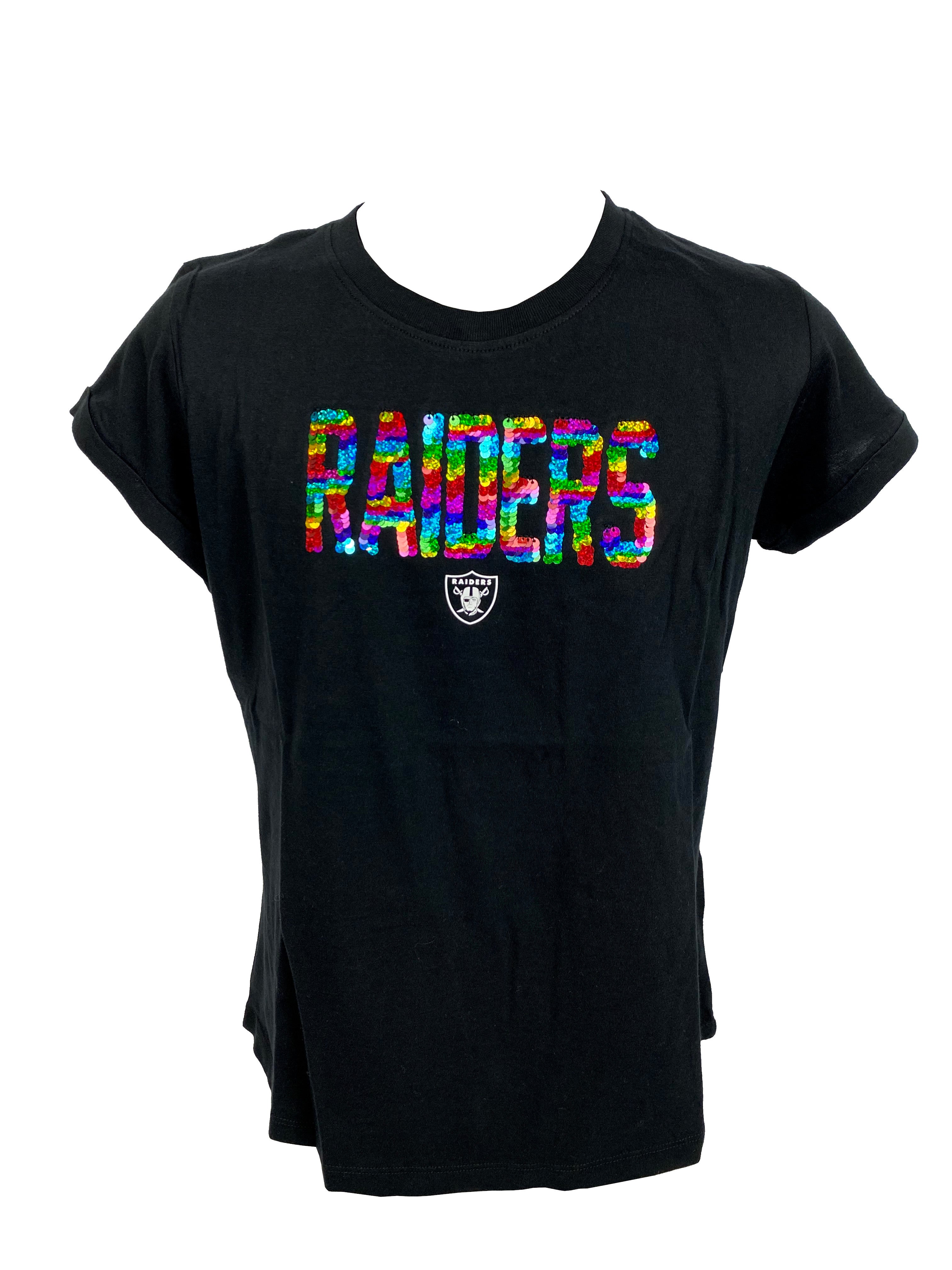 FIFTH&OCEAN Las Vegas Raiders Girls Sequins T-Shirt 20 / 7/8