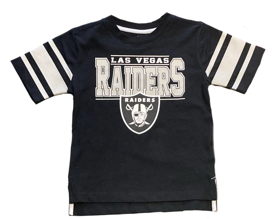 Outerstuff Kids' Youth Gray/black Las Vegas Raiders Fan Fave T