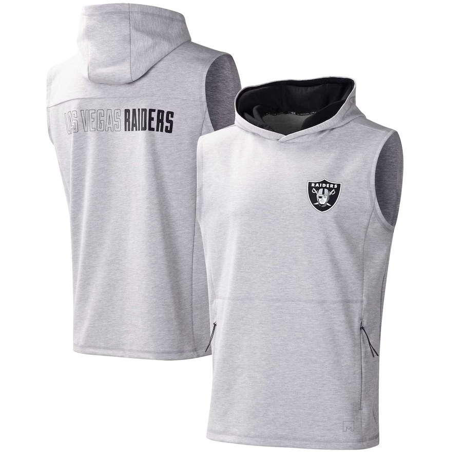 raiders sleeveless hoodie