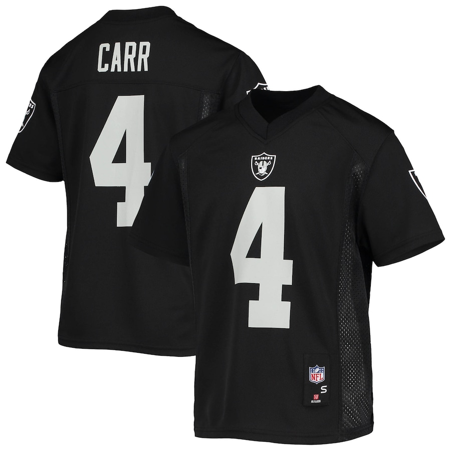 Derek Carr Oakland Raiders YOUTH MID TIER Black NFL Jersey