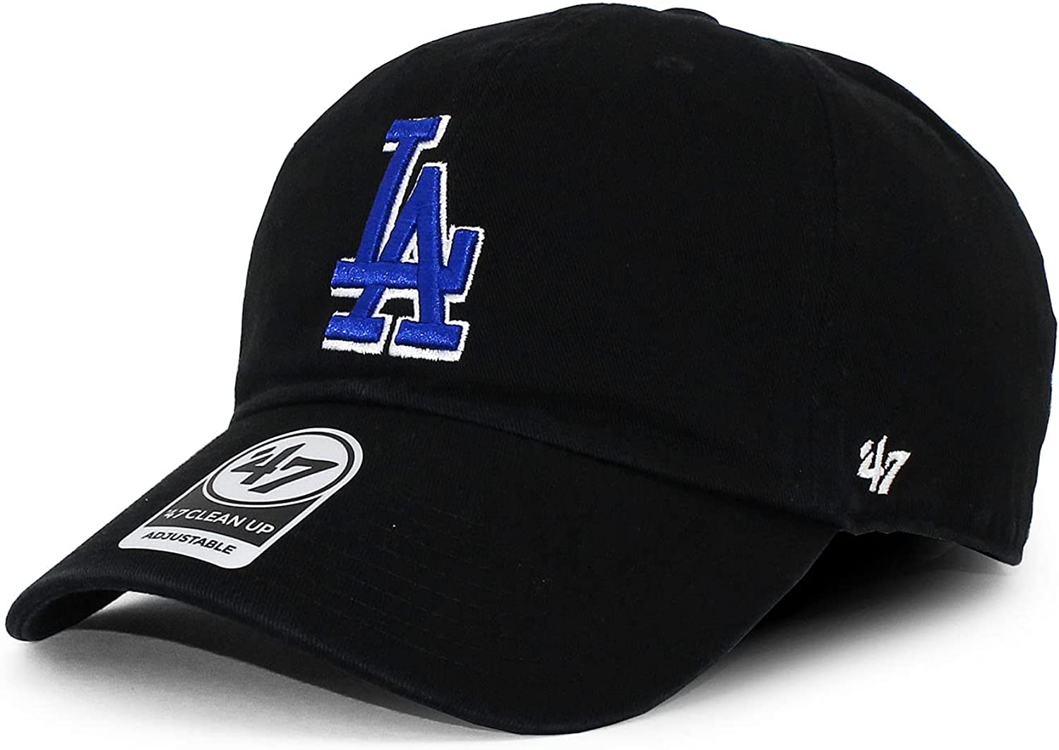 47 Los Angeles Dodgers Gray Blue Clean Up Adjustable Hat, Adult One Size  Fits All