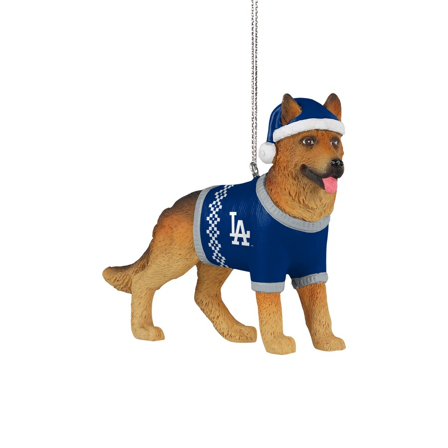 Los Angeles Dodgers German shepherd dog￼ with sweater￼ Christmas Ornament  New