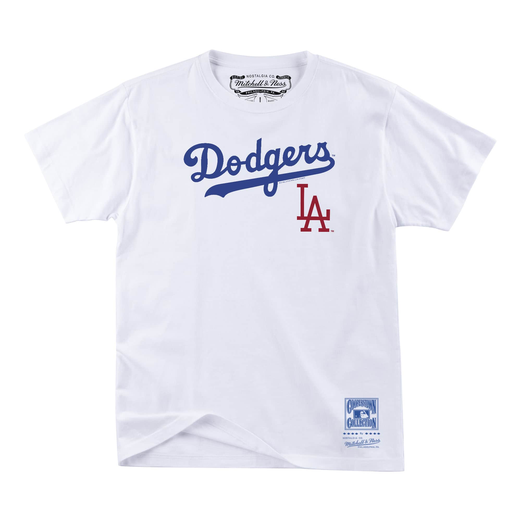 47 '47 T-Shirt M.C. Imprint Echo Los Angeles Dodgers Male T-Shirt White Size S Cotton