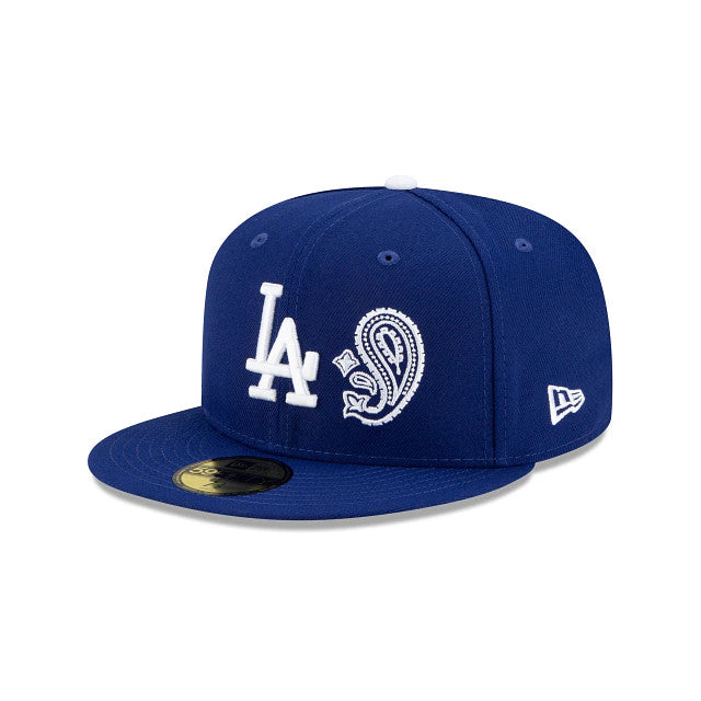 New Era 59Fifty LA Dodgers MLB All Over Print Paisley Blue