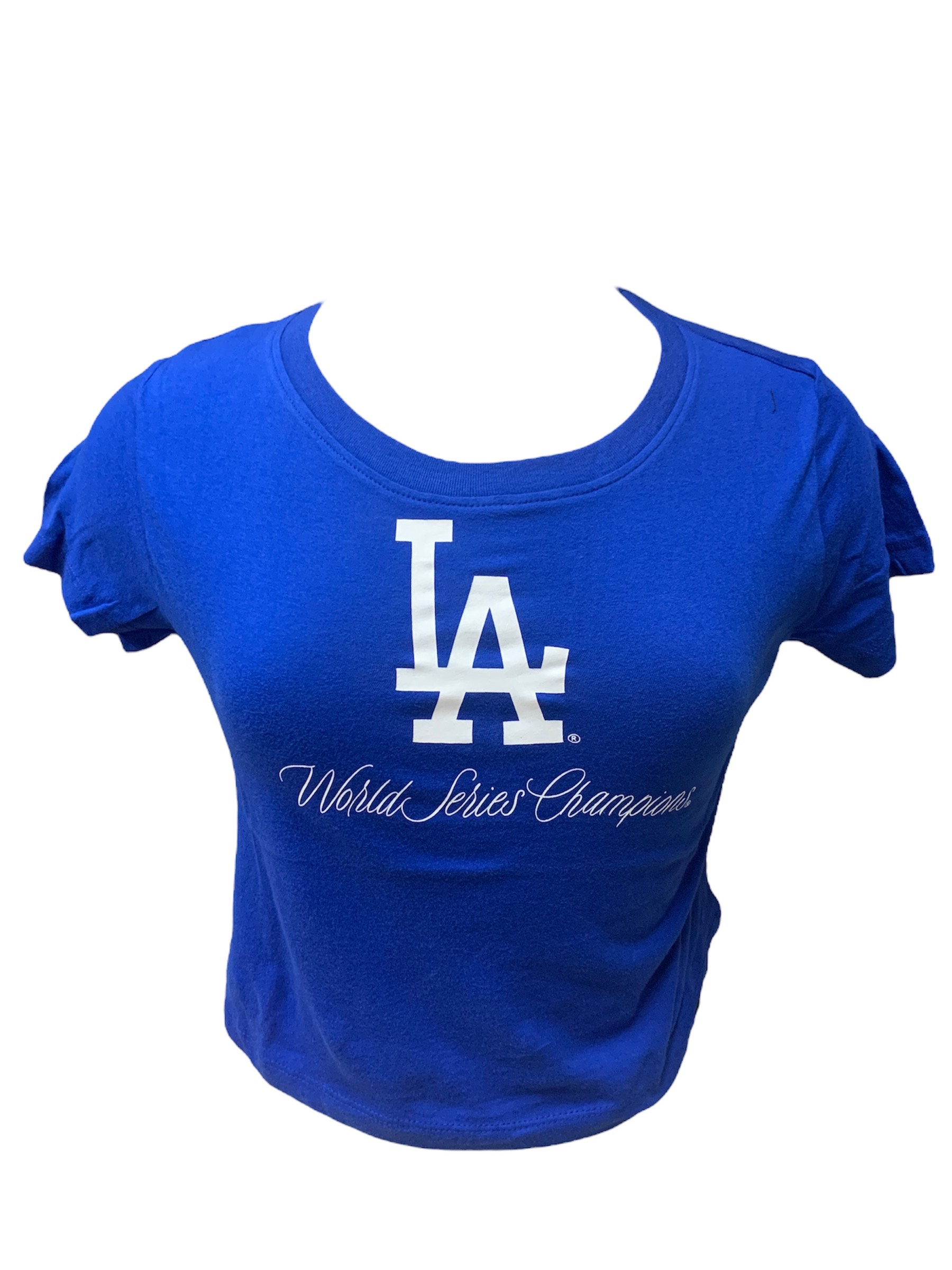 Green New Era MLB LA Dodgers Crop T-Shirt Women's